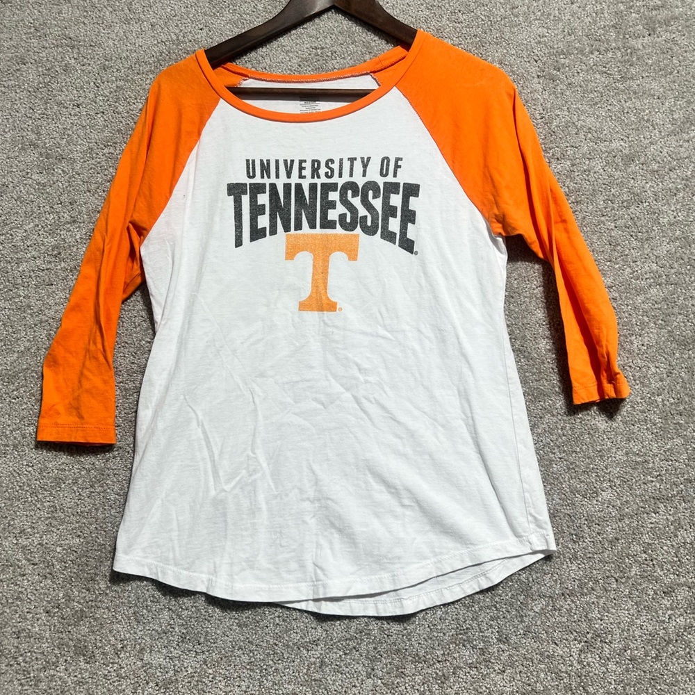 National Collegian University Of TN Woman’s 3/4 Raglan T Shirt Size Medium